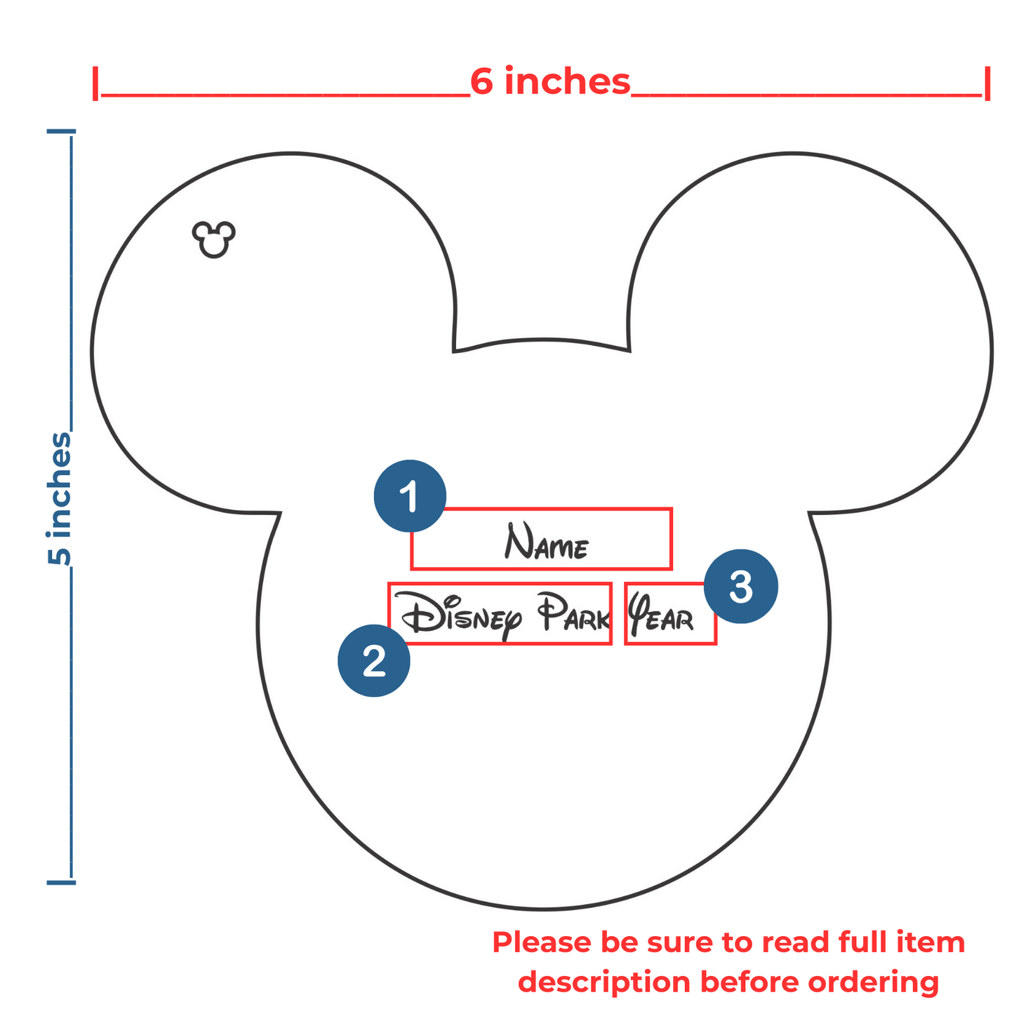 Personalized Mouse Ear Autograph Sign