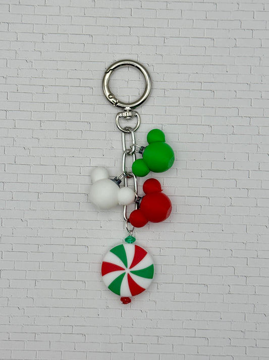 Peppermint Ornament Keychain