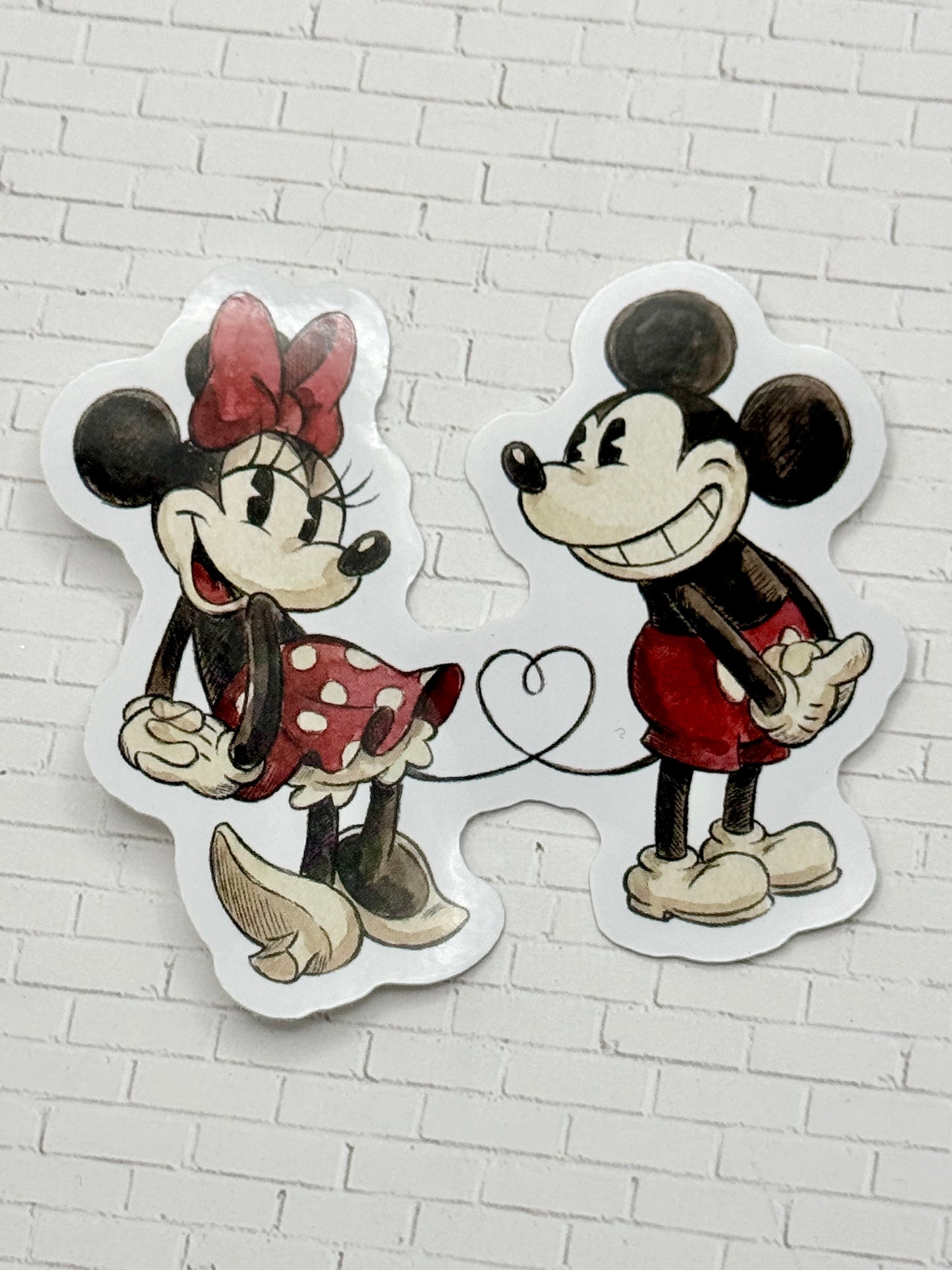 Vintage Mouse Couple Sticker
