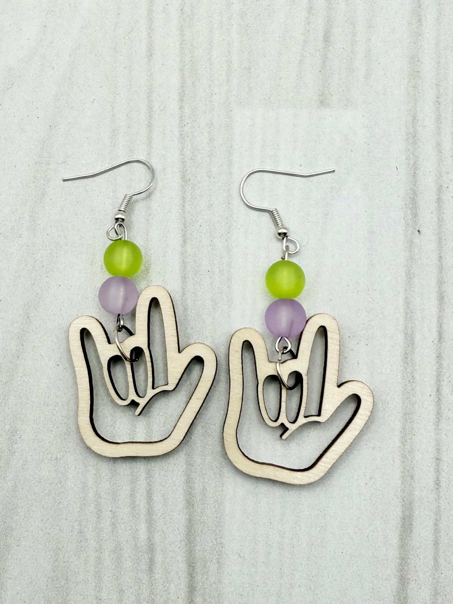 ASL ILY Dangle Earrings
