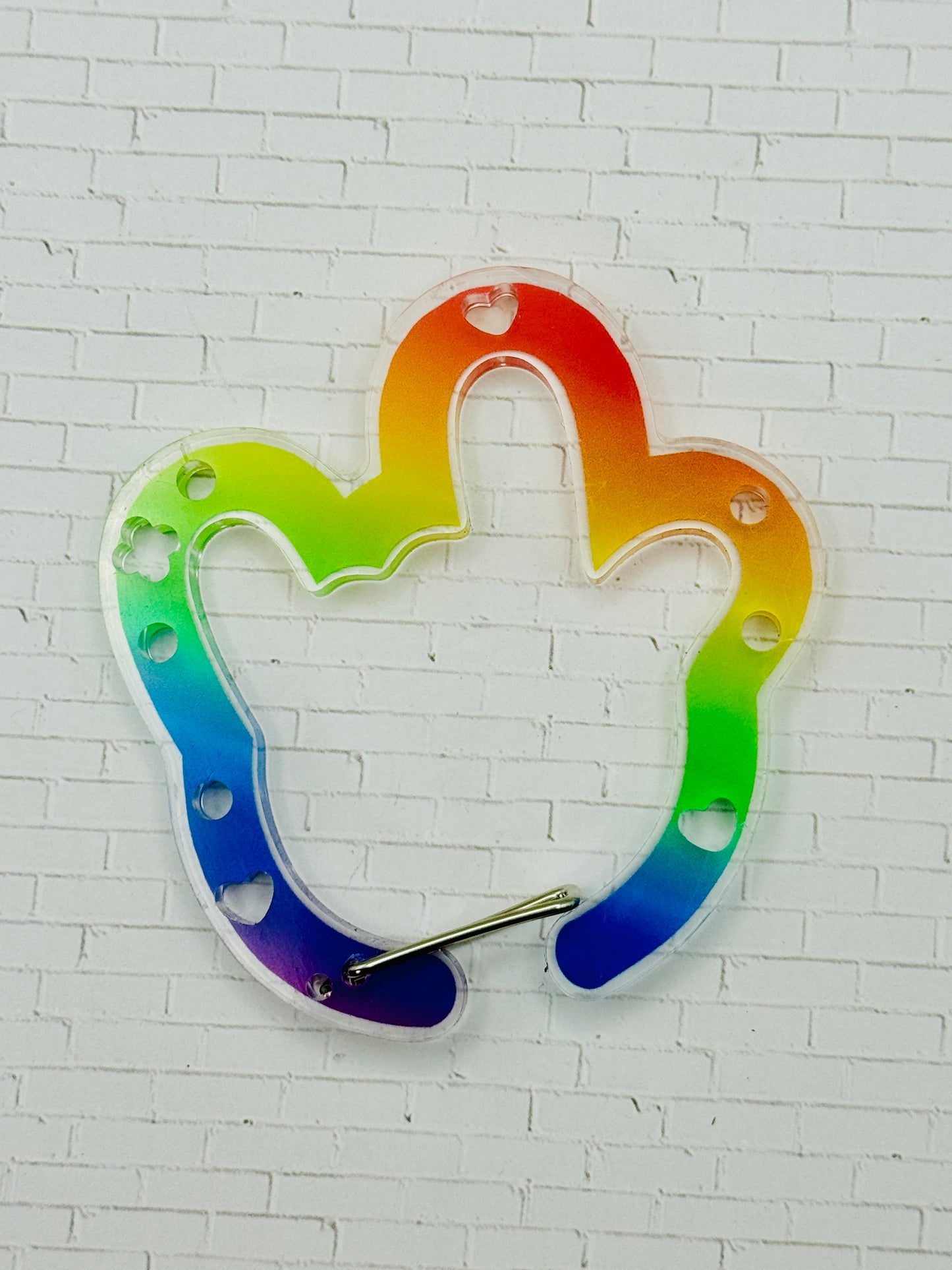 Rainbow ILY Charm Carabiner