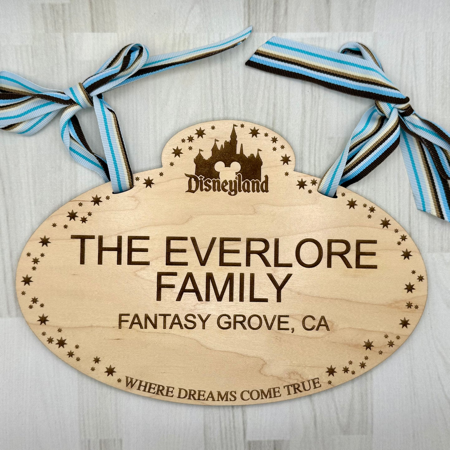 Personalized Castle Stroller Sign - Disneyland