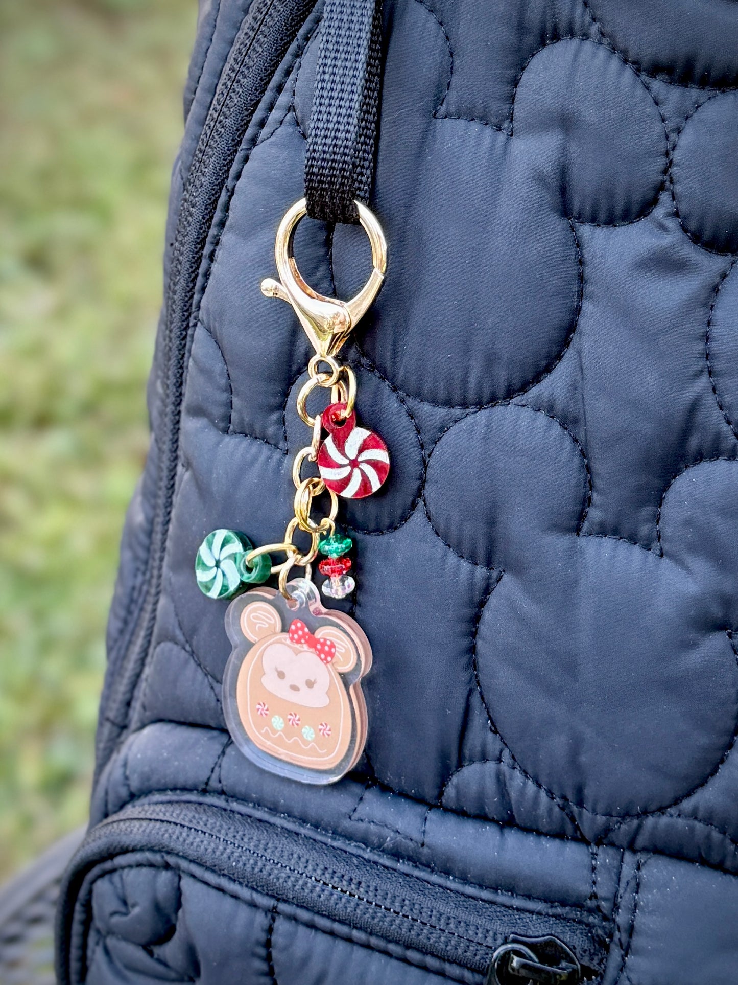 Gingerbread Peppermint Charms Keychain