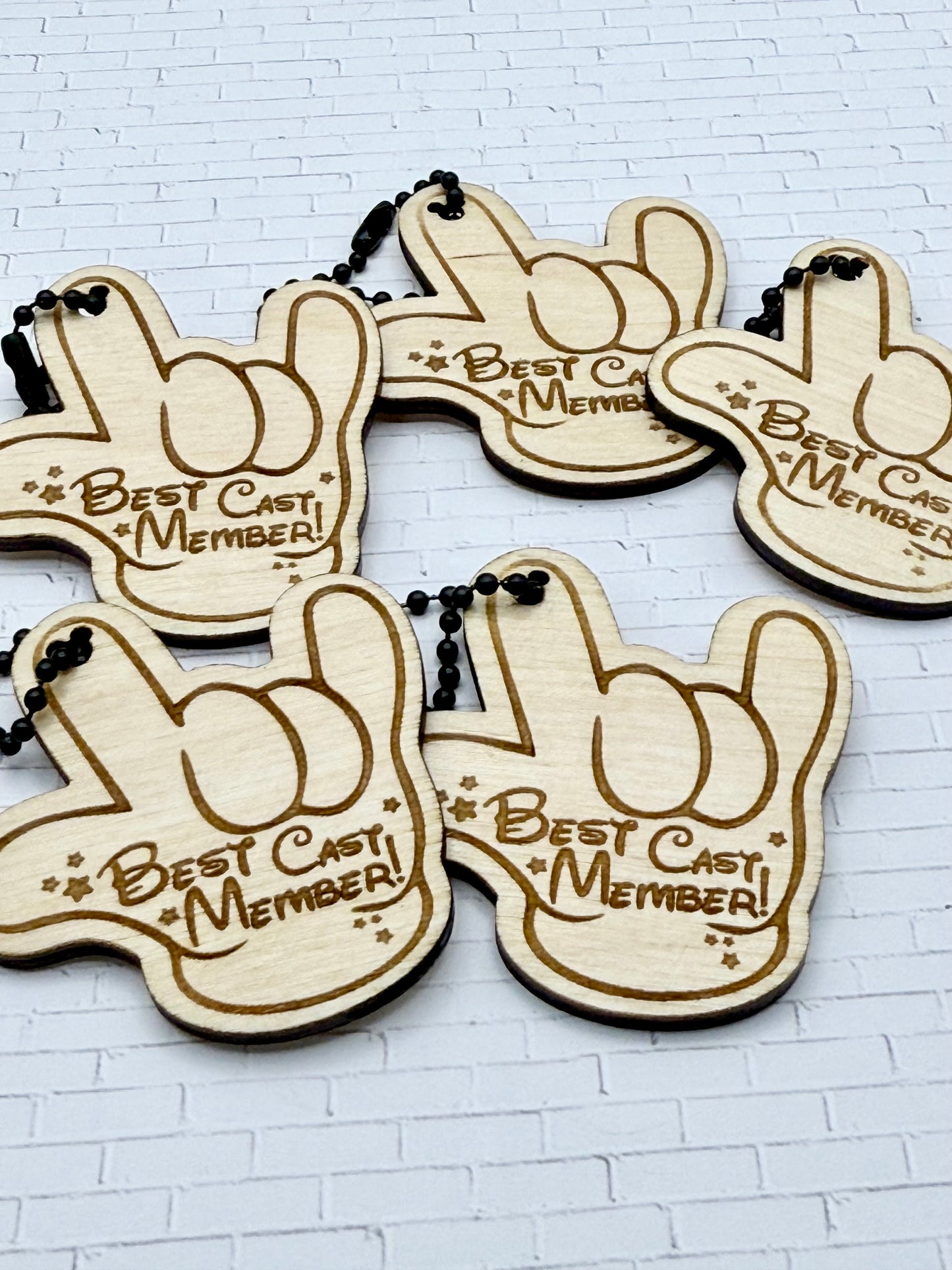 Best Cast Member Keychain 5-Pack