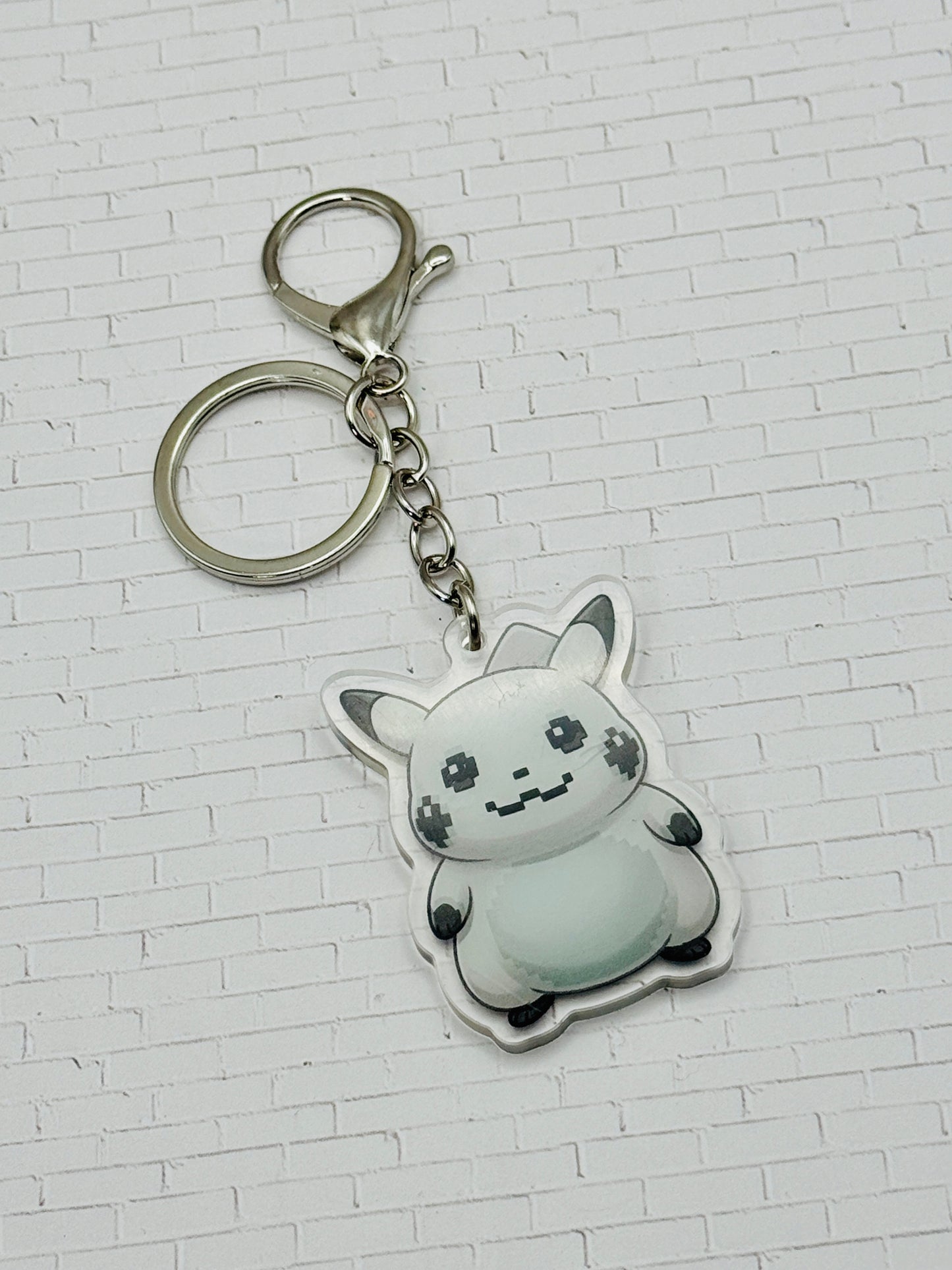 Pixel Pika Keychain