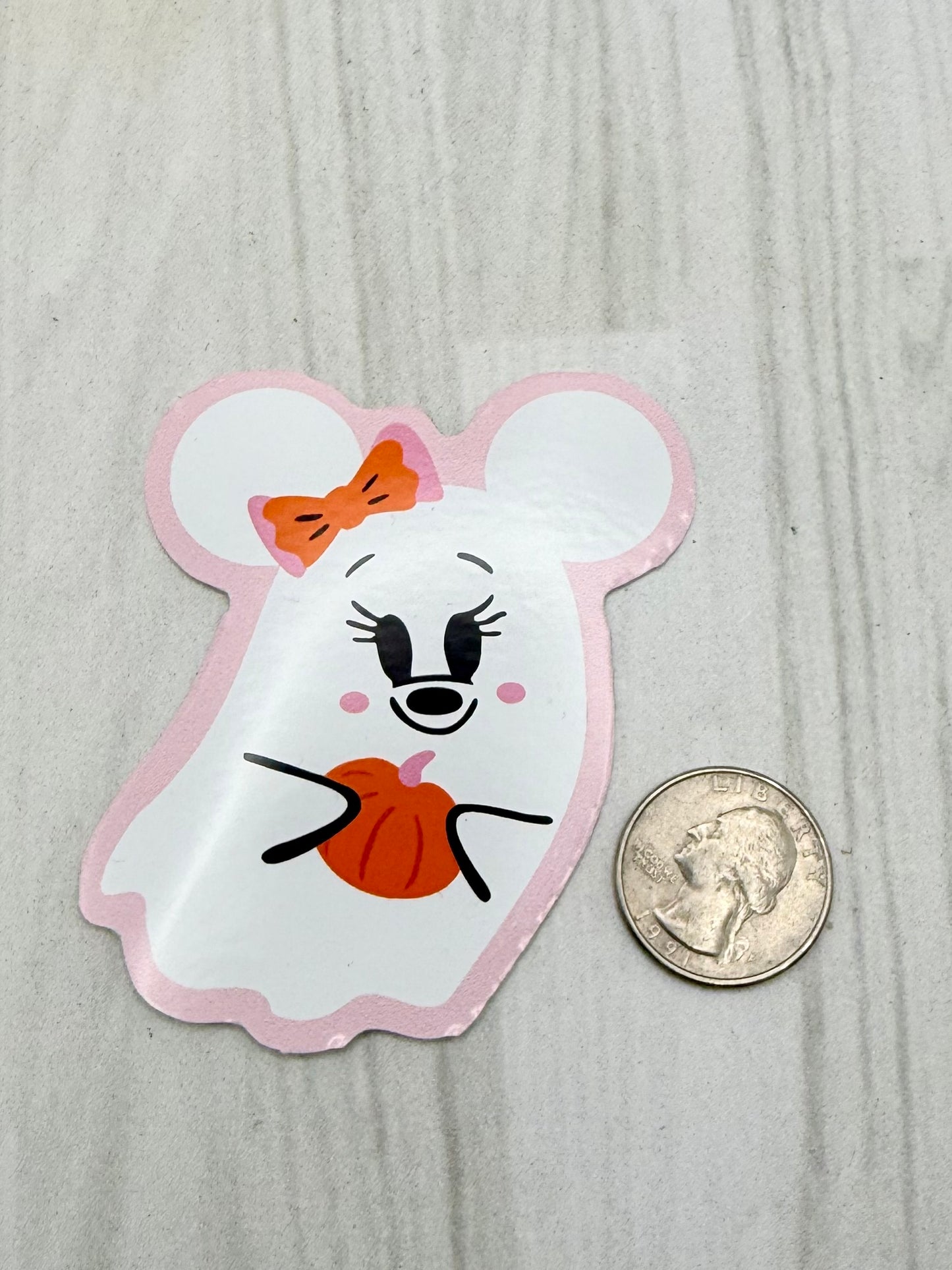 Boo-tiful Ghost Mouse Sticker
