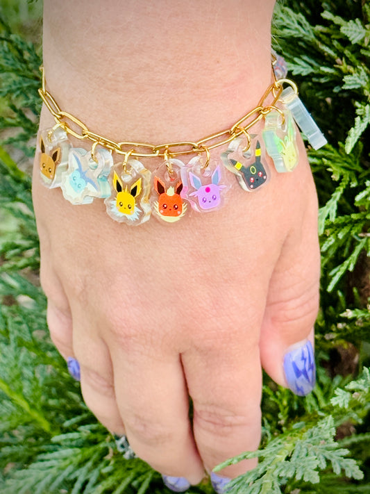 Eeveelution Charm Bracelet Gold