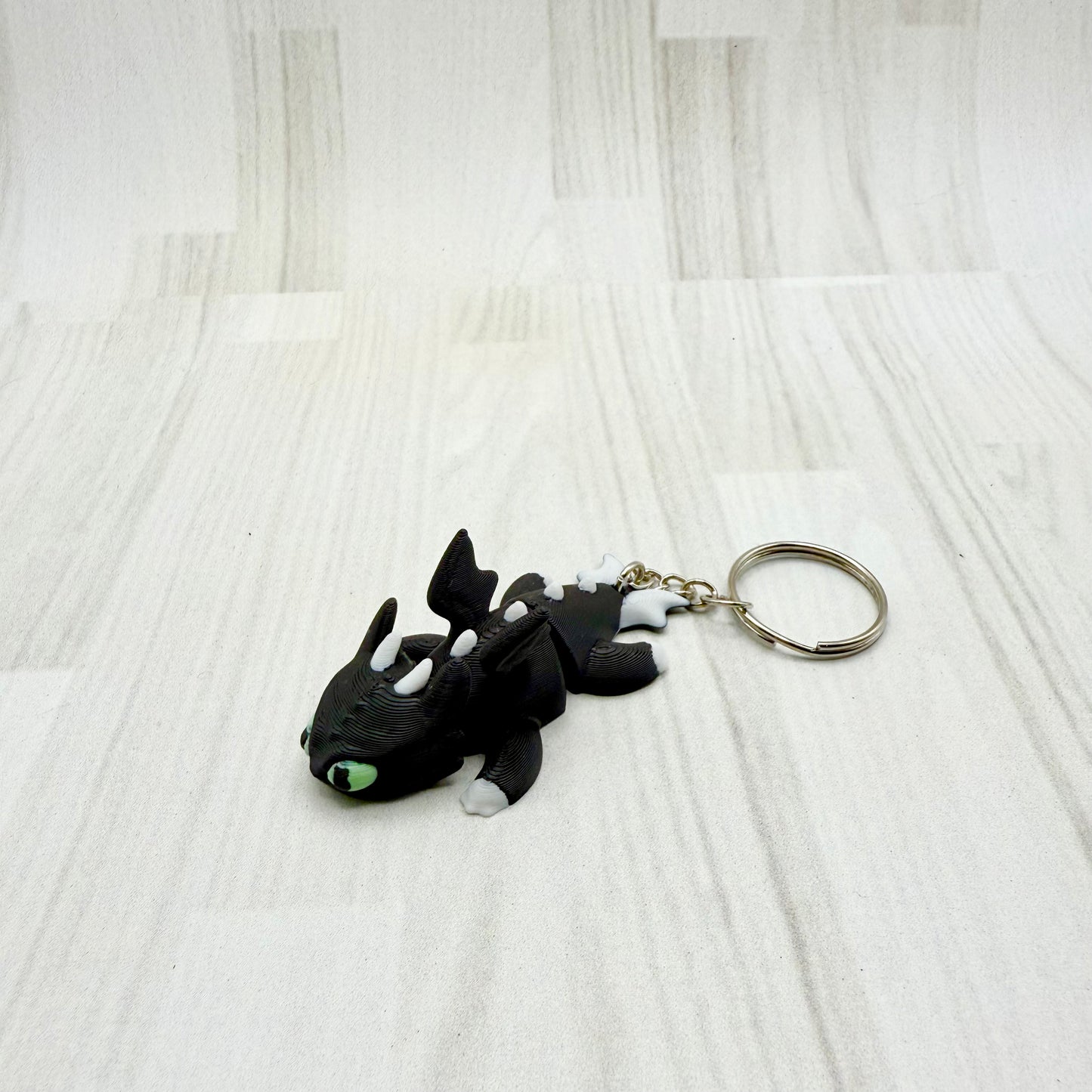 Night & Light Dragon Family Keychains