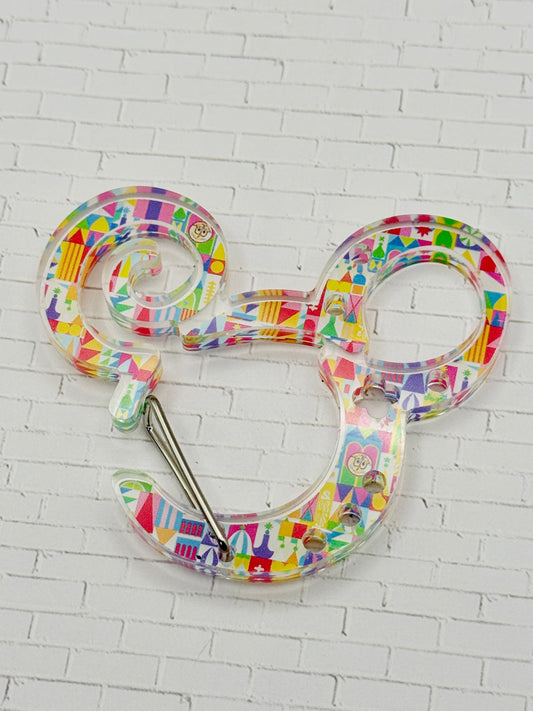 It's a Small World Charm Carabiner