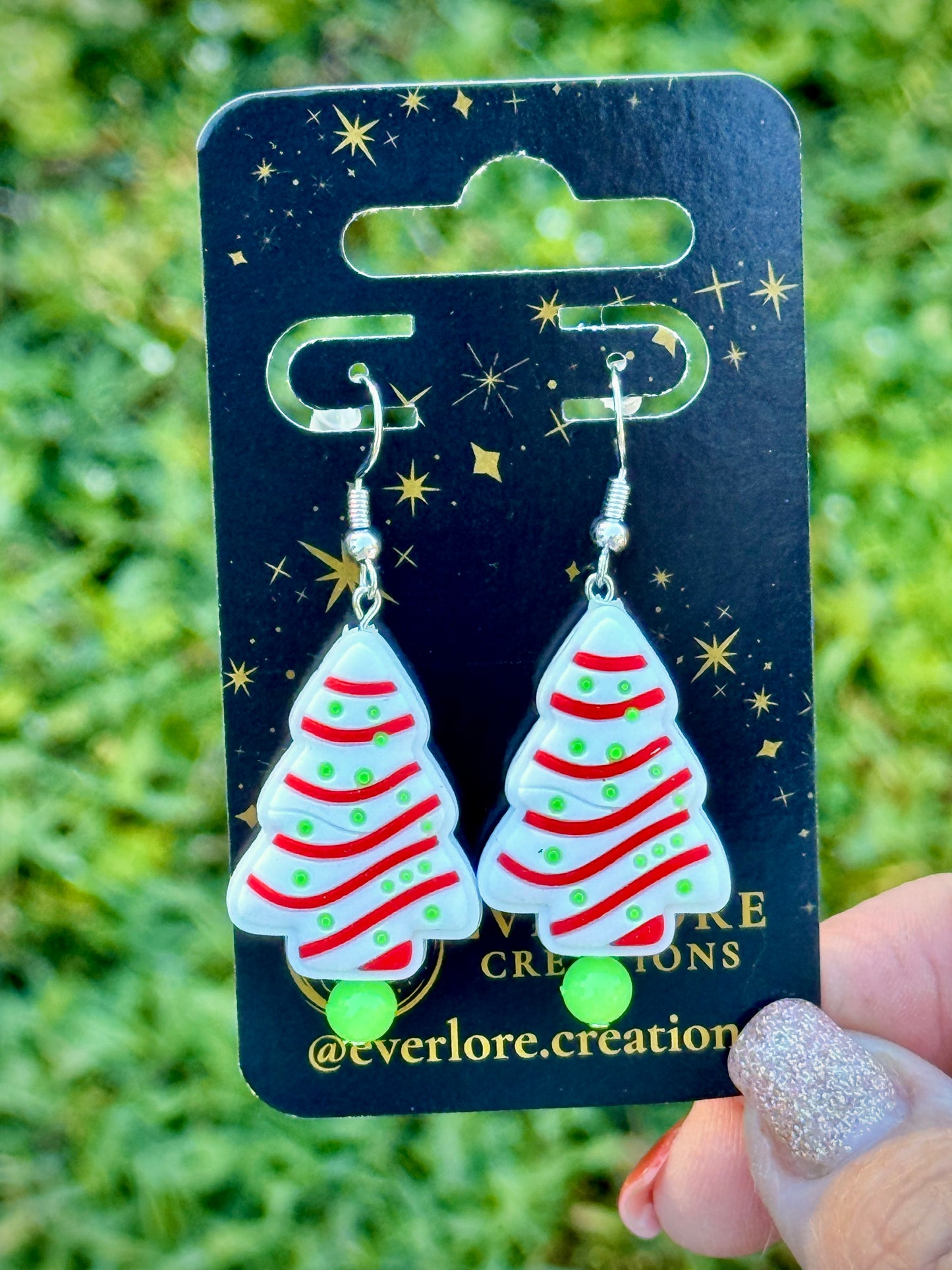 Holiday Tree Cake Earrings