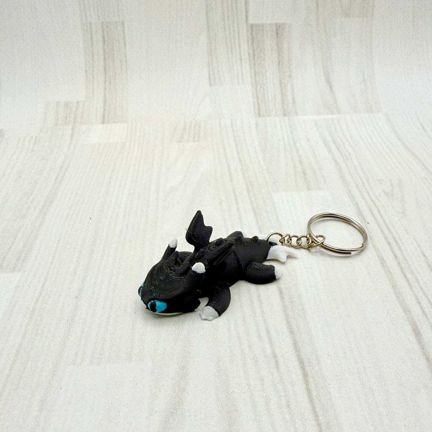 Night & Light Dragon Family Keychains