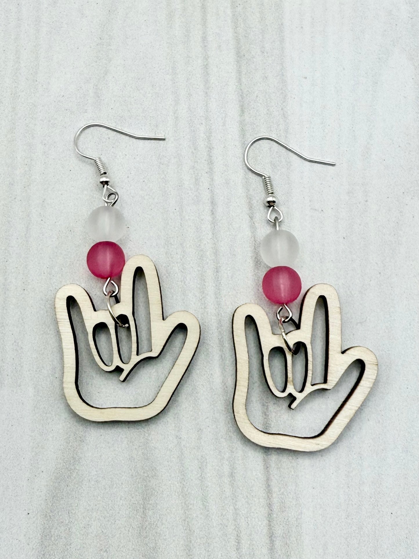 ASL ILY Dangle Earrings