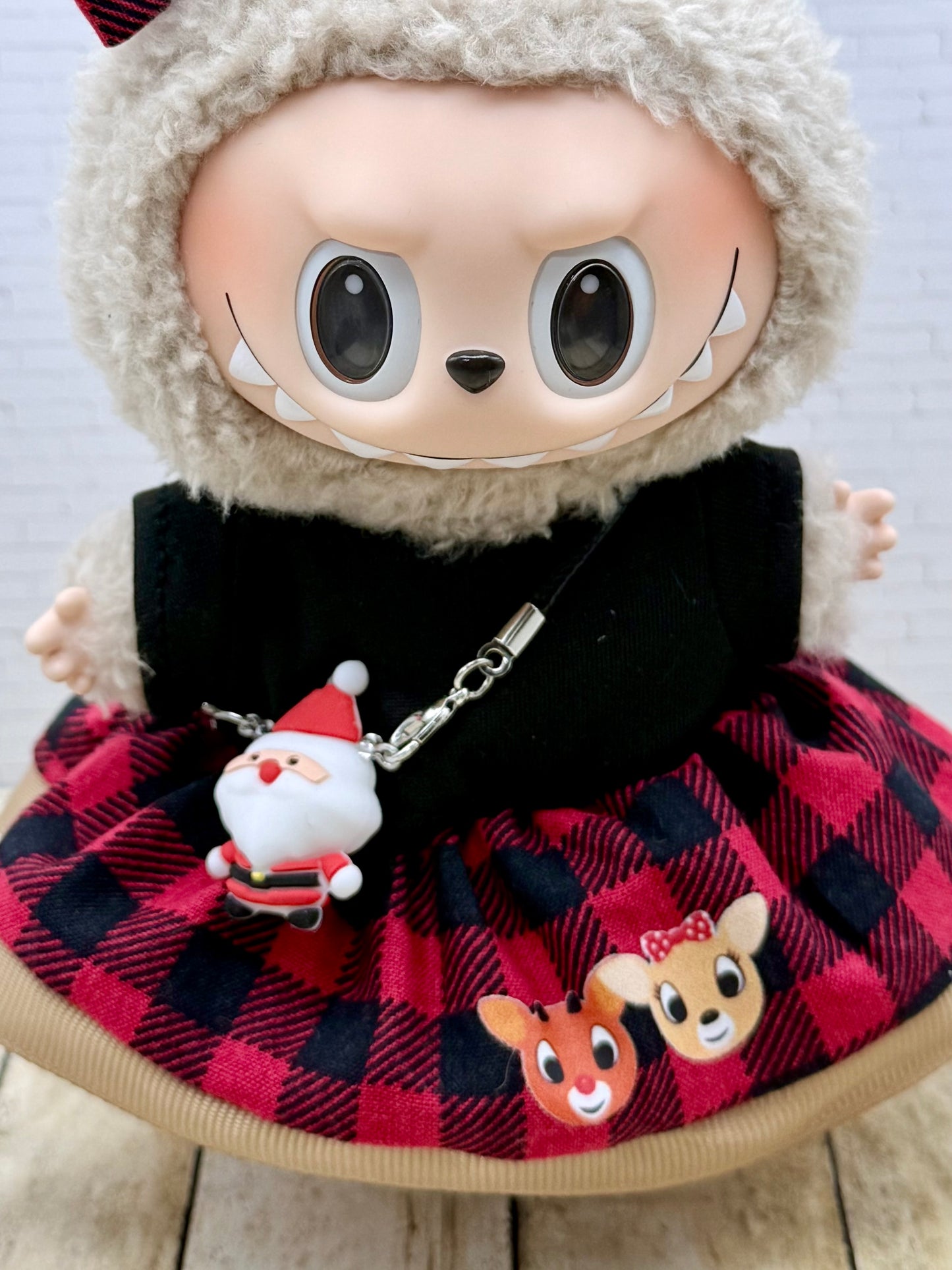 Plaid Reindeer & Santa Outfit