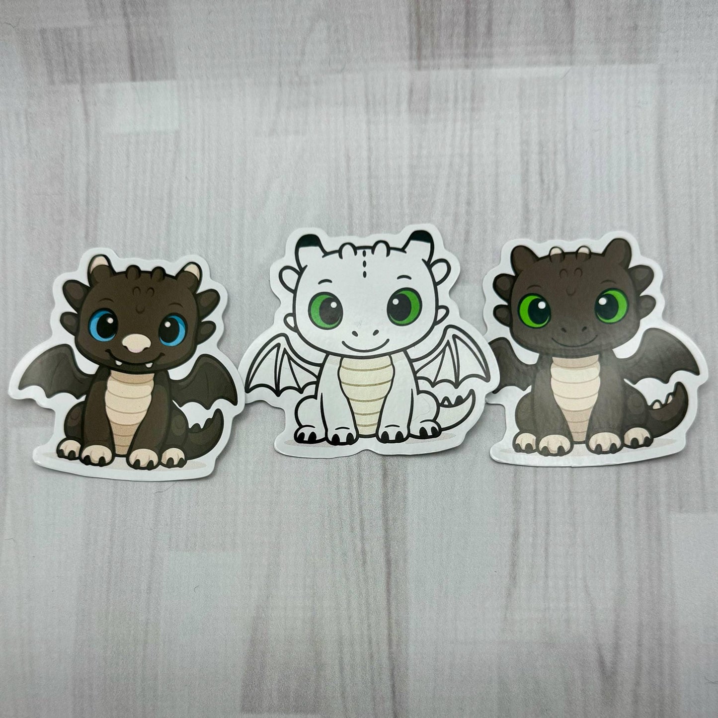 Night and Light Dragon Babies Stickers