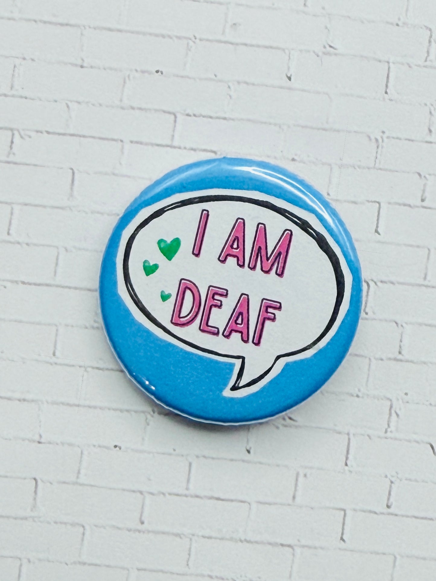 Deaf Awareness Speech Bubble Pins