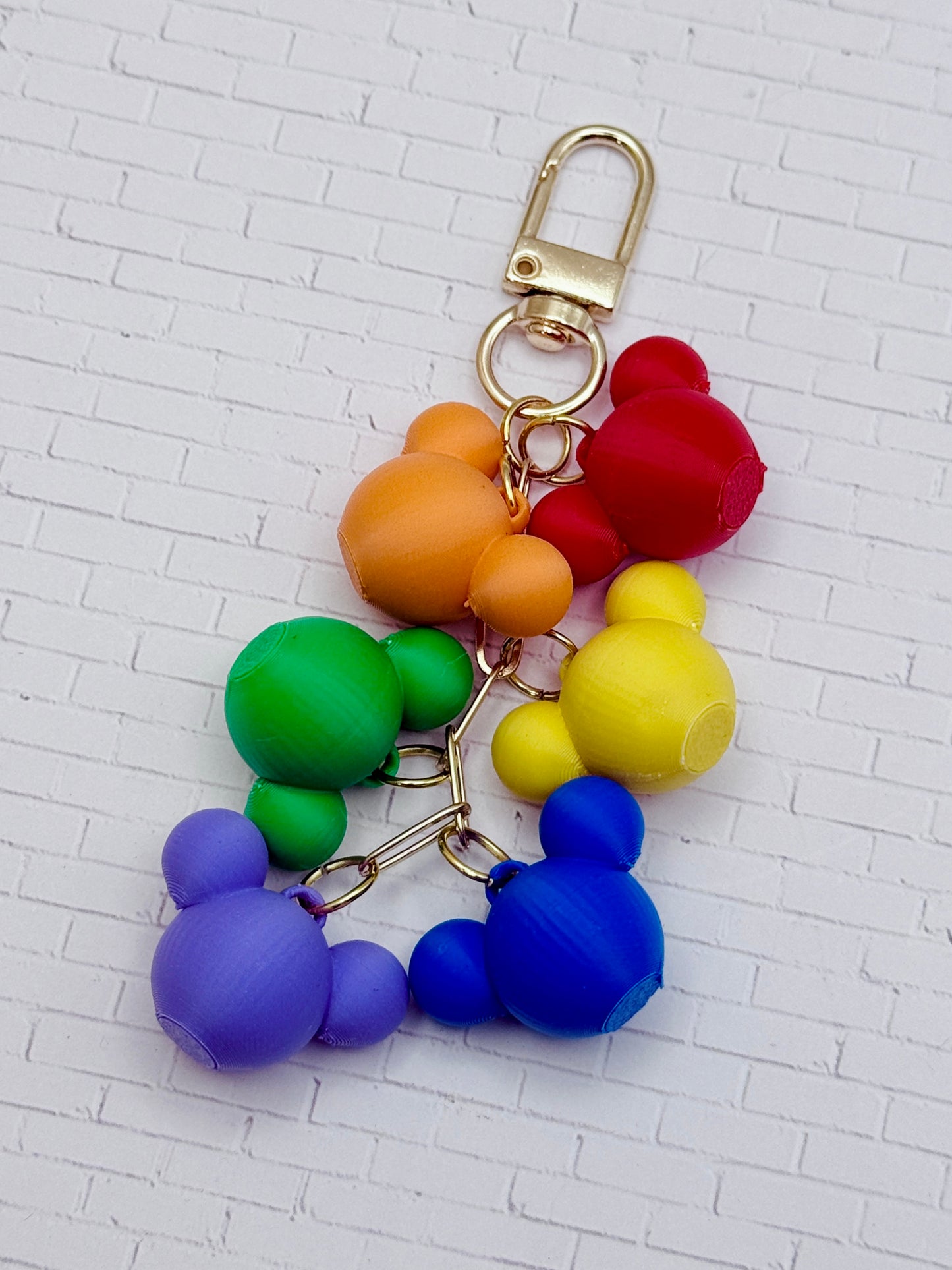 Rainbow Pride Mouse Keychain