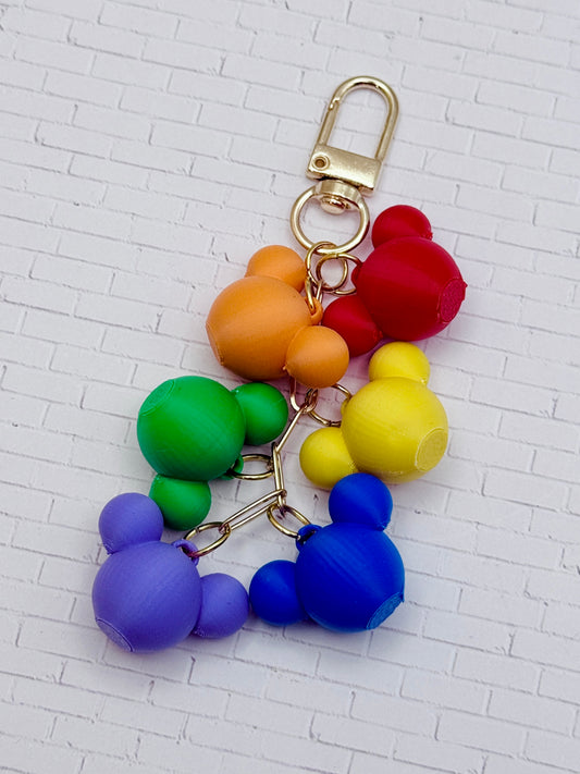 Rainbow Pride Mouse Keychain