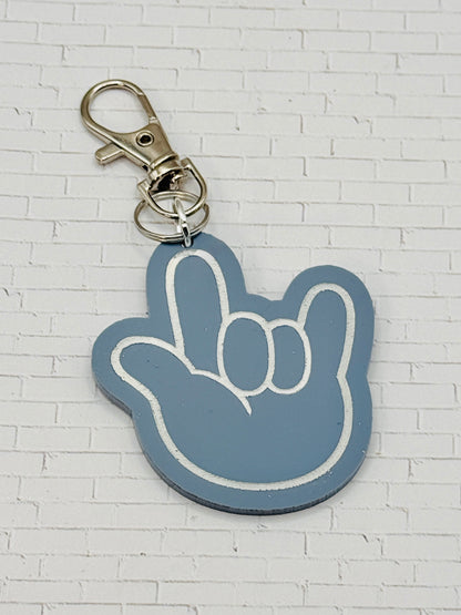 ILY Engraved Bag Charm