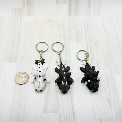 Night & Light Dragon Family Keychains