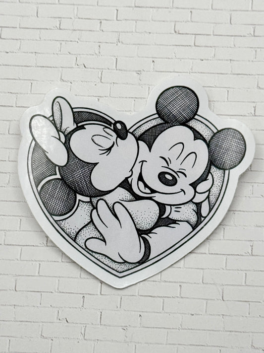 Heart Mouse Couple Sticker