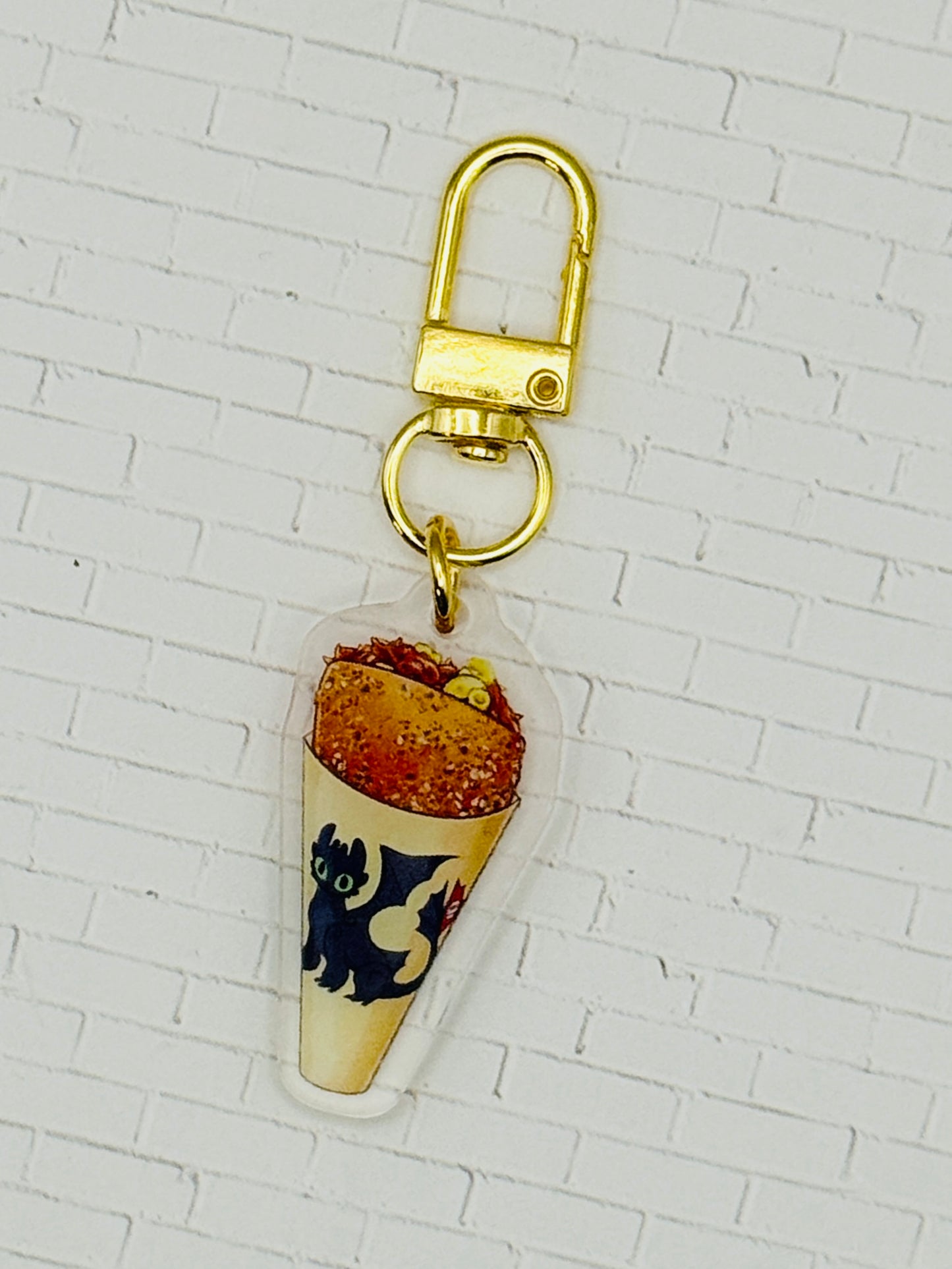 Dragon Mac and Cheese Cone Bag Charms