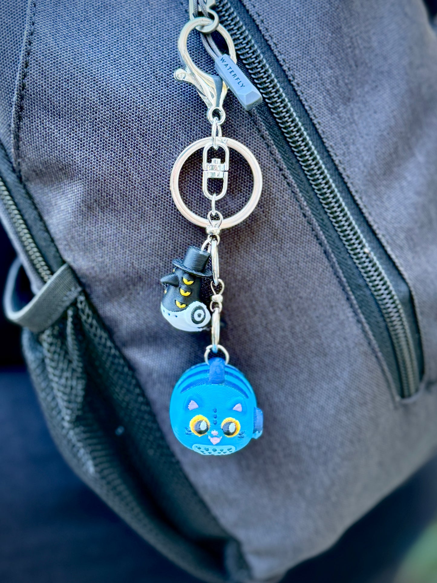 Derpy Tiger + Friend Charm Keychain