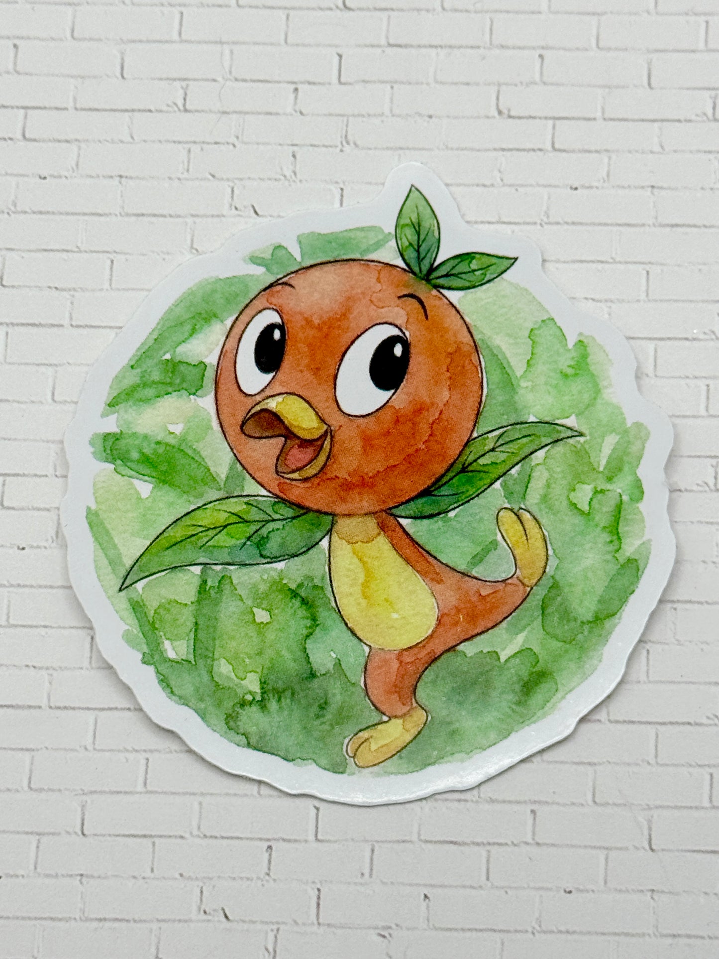 Watercolor Citrus Bird Sticker