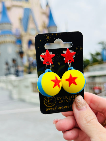 Retro Star Toy Ball Earrings
