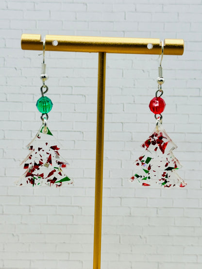 Sparkle Christmas Tree Earrings