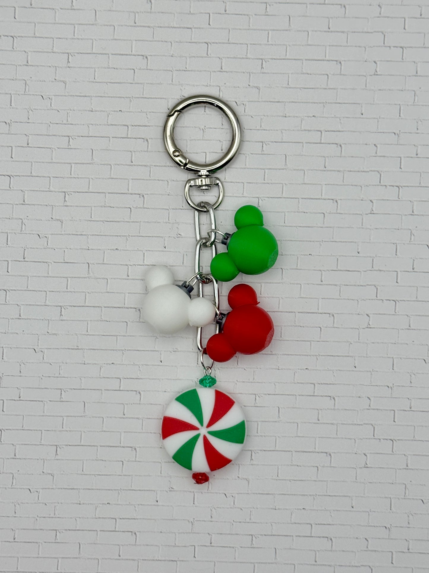 Peppermint Ornament Keychain