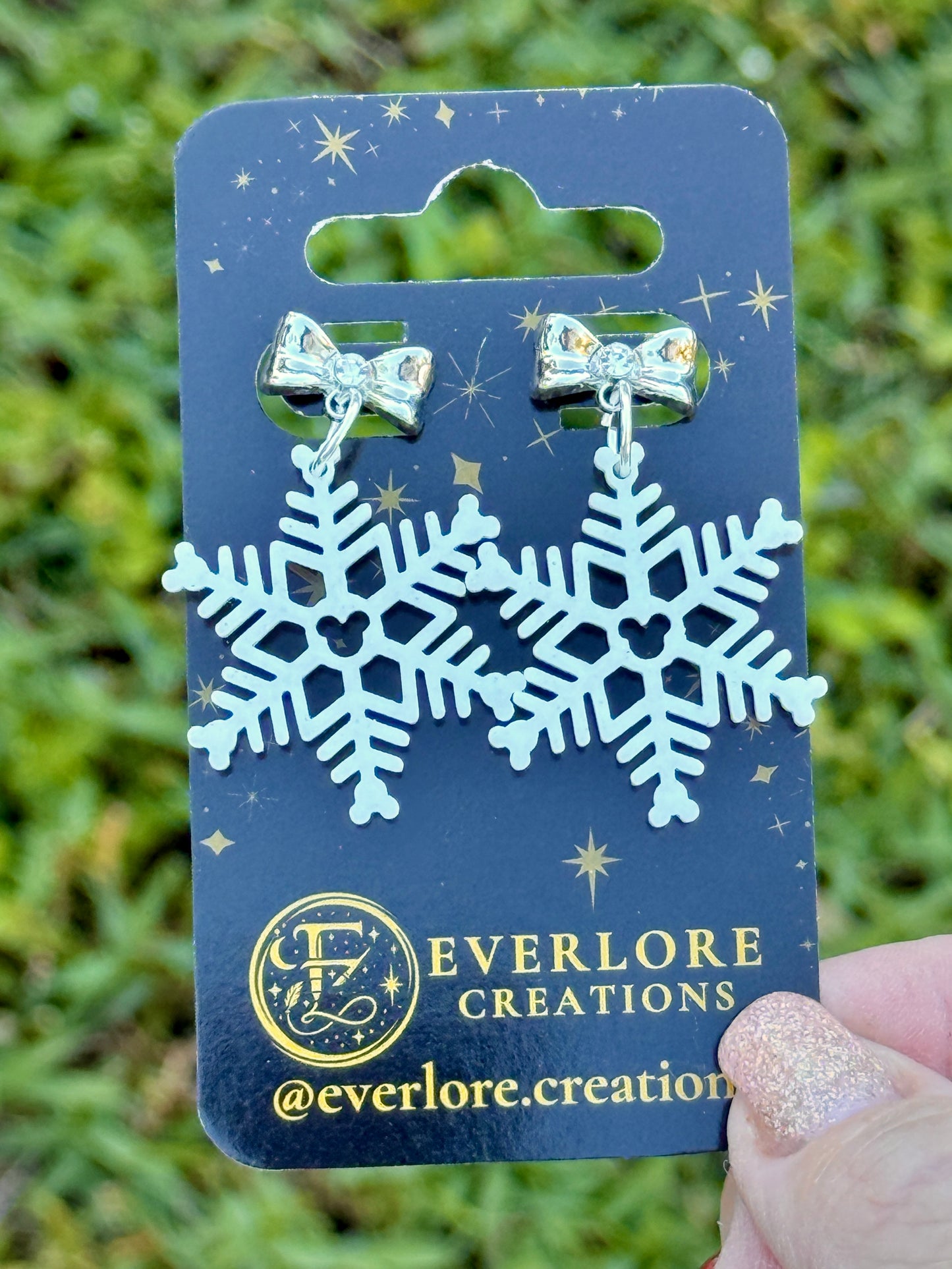 Magical Mouse Snowflake Earrings