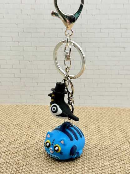 Derpy Tiger + Friend Charm Keychain