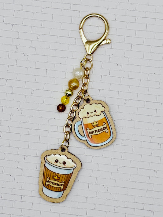 Butterbeer Double Charm Keychain