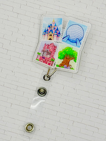 Four Park Stamp Badge Reel