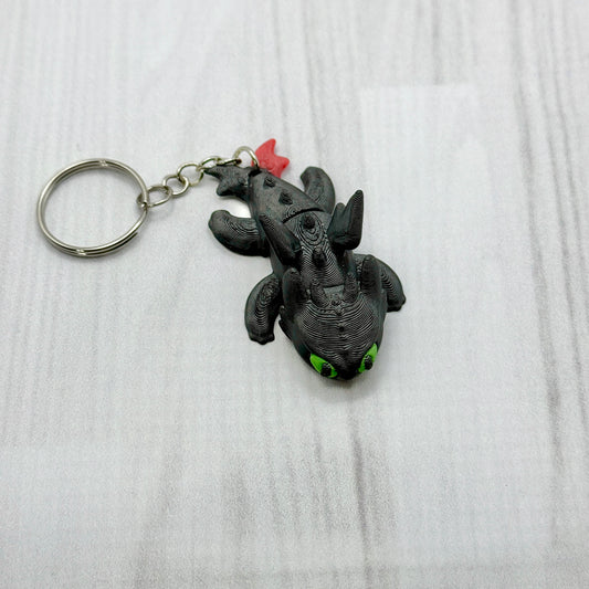 Night & Light Dragon Family Keychains