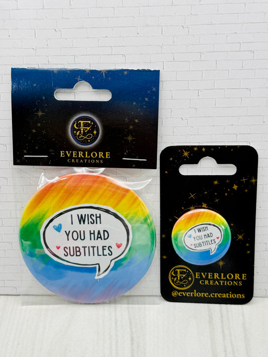 I Wish.. Subtitles Pin