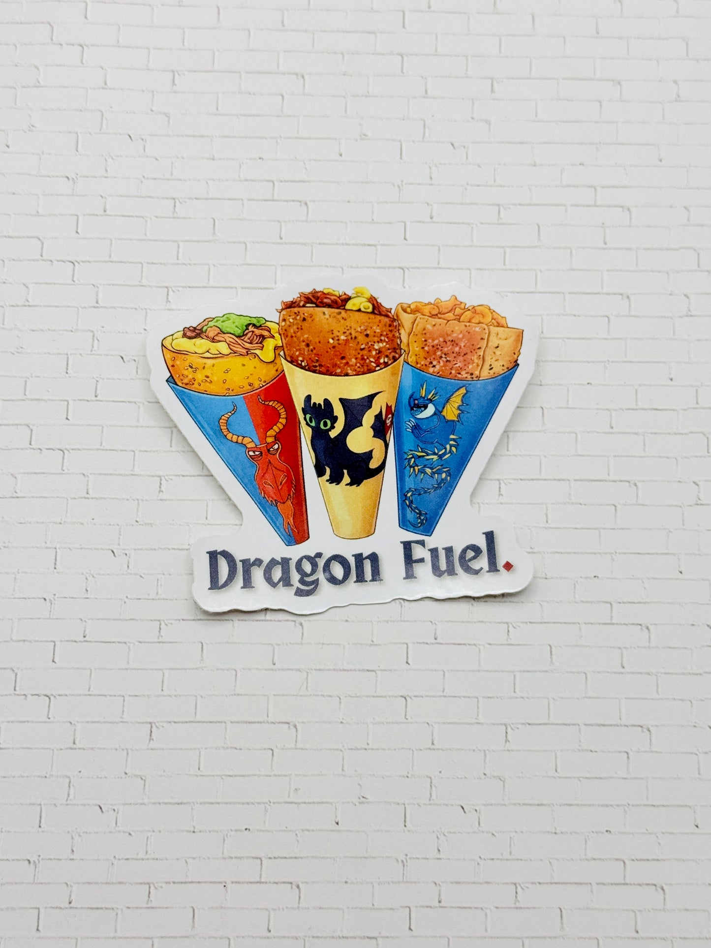 Dragon Mac and Cheese Cone Sticker