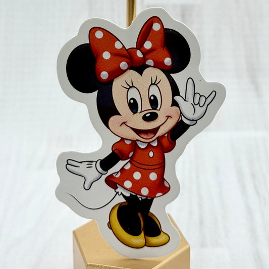 Mini Bow Mouse ILY Sticker