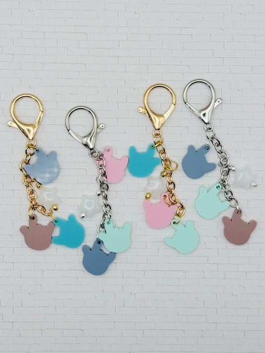 ASL “I Love You” Charm Keychain