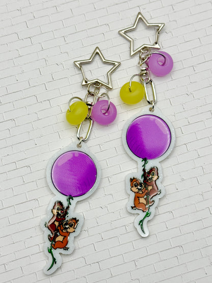 Nutty Duo  Balloon Keychain