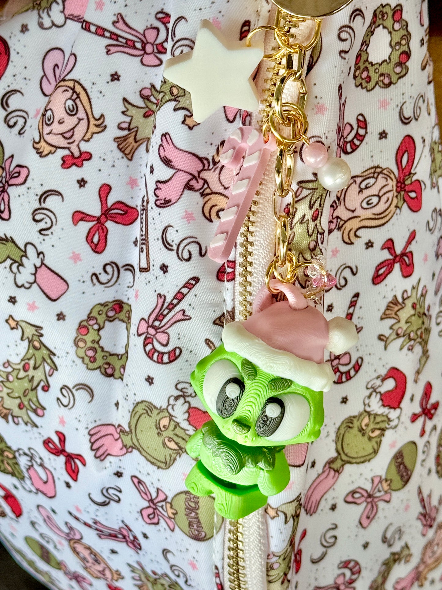 Grinchy Charm Keychain