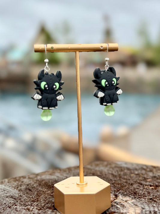 Night & Light Soul Dragon Earrings
