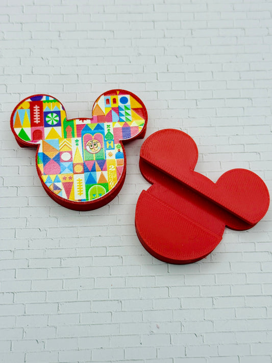 Red Small World Mouse Bag Strap Charm