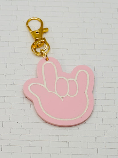 ILY Engraved Bag Charm