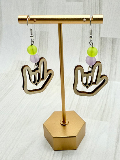 ASL ILY Dangle Earrings