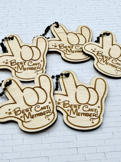 Best Cast Member Keychain 5-Pack