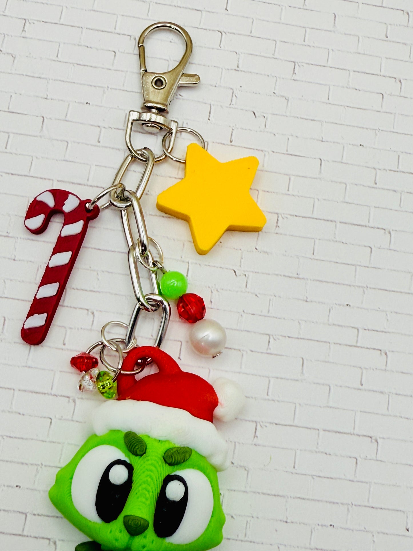 Grinchy Charm Keychain