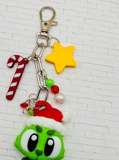 Grinchy Charm Keychain