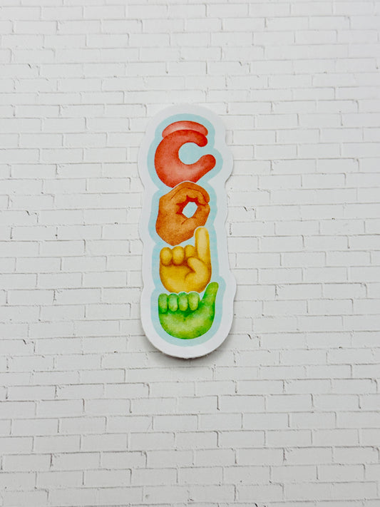 ASL CODA Pride Sticker