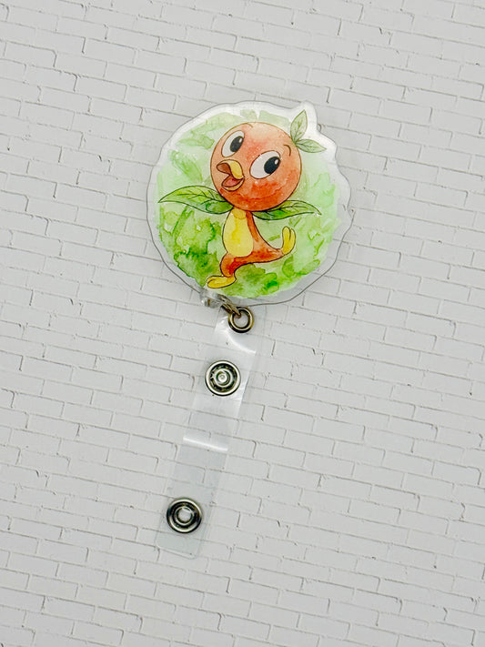 Orange Bird Badge Reel